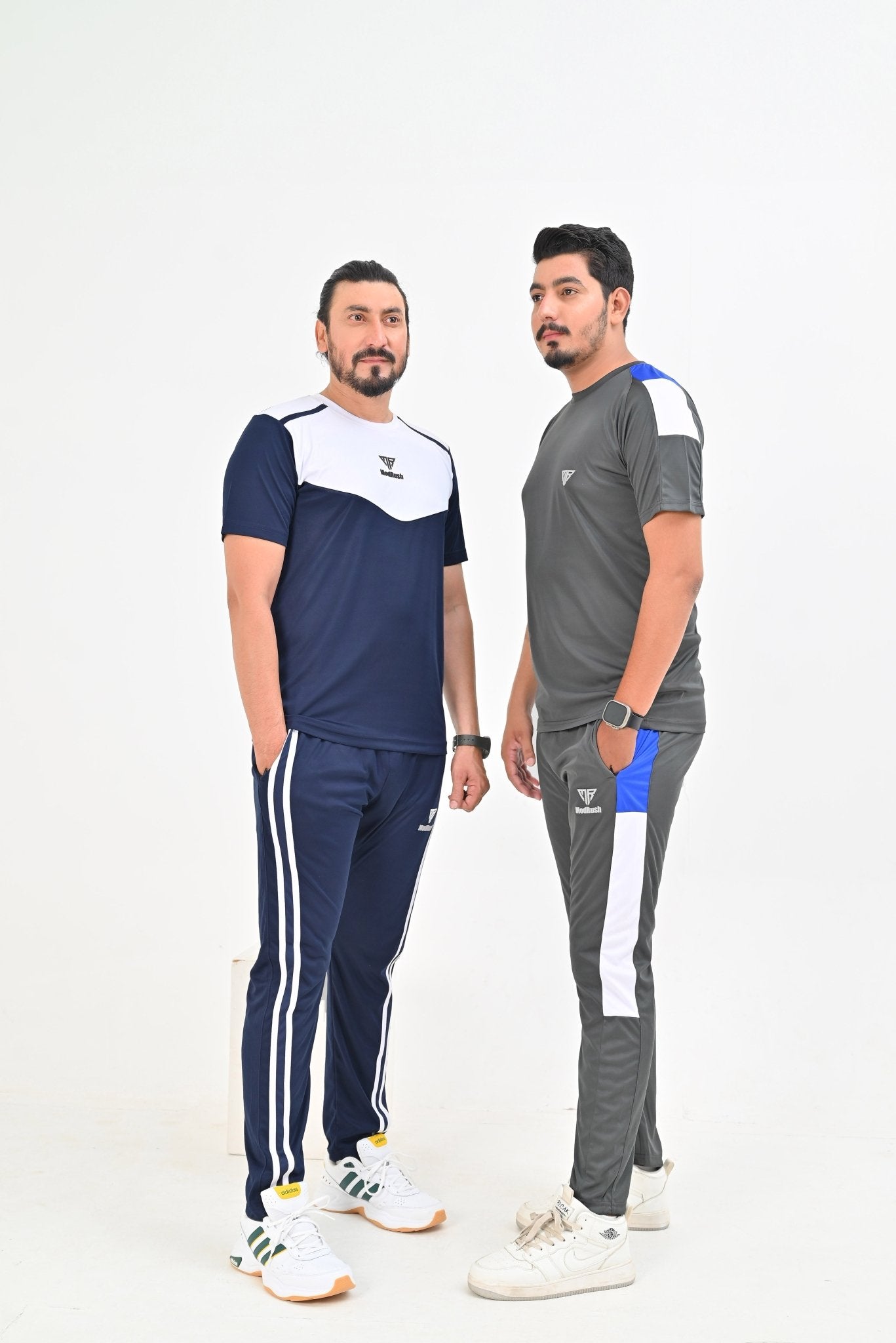 Men's Olive Green Athletic T-Shirt & Track Pants Set with Color Accents - Mod Rush